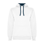 Slim fit dames sweater van katoen 280 g/m² Roly Direct Urban kleur wit/blauw tweede weergave