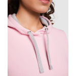 Slim fit dames sweater van katoen 280 g/m² Roly Direct Urban kleur lichtroze detailweergave 1
