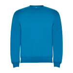 Trui van katoen en polyester 280 g/m² Roly Direct Clasica kleur cyaan blauw tweede weergave