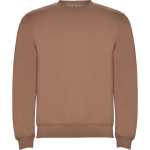Trui van katoen en polyester met geribbelde manchetten 280 g/m² Roly Direct Clasica kleur donker bruin eerste gebruiksweergave