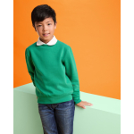 Trui van katoen en polyester met geribbelde manchetten 280 g/m² Roly Direct Clasica kleur smaragdgroen  tweede gebruiksweergave