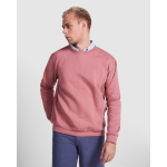 Trui van katoen en polyester met geribbelde manchetten 280 g/m² Roly Direct Clasica kleur onverzadigd rood eerste gebruiksweergave