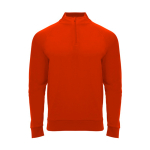 Sweater van polyester met ritssluiting 200 g/m² Roly Direct Epiro kleur rood tweede weergave