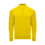 Sweater van polyester met ritssluiting 200 g/m² Roly Direct Epiro kleur geel tweede weergave