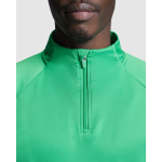 Sweatshirt van polyester met halve rits 200 g/m² Roly Direct Epiro kleur groen detailweergave 1