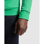 Sweatshirt van polyester met halve rits 200 g/m² Roly Direct Epiro kleur groen detailweergave 2