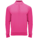 Sweatshirt van polyester met halve rits 200 g/m² Roly Direct Epiro kleur neon roze eerste gebruiksweergave