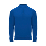 Sweater van polyester met ritssluiting 200 g/m² Roly Direct Epiro kleur koningsblauw tweede weergave