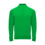 Sweatshirt van polyester met halve rits 200 g/m² Roly Direct Epiro kleur pastel groen tweede weergave