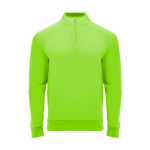 Sweater van polyester met ritssluiting 200 g/m² Roly Direct Epiro kleur neon groen tweede weergave