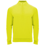 Sweatshirt van polyester met halve rits 200 g/m² Roly Direct Epiro kleur neon geel eerste gebruiksweergave
