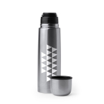 Thermosfles van roestvrij staal met glanzende afwerking 500 ml kleur zilver detailweergave 3