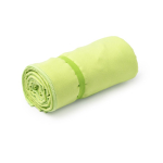 Microvezel sporthanddoek van polyester 190 g/m² kleur pistache groen eerste gebruiksweergave