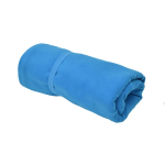 Microvezel sporthanddoek van polyester 190 g/m² kleur koningsblauw eerste gebruiksweergave