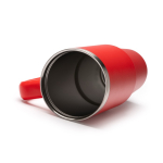 Thermosfles van gerecycled roestvrij staal met rietje 870 ml kleur rood detailweergave 3