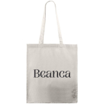 Canvas tas van gerecycled katoen met lange hengsels 240 g/m² kleur naturel zesde weergave