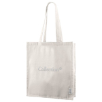 Canvas tas van gerecycled katoen met lange hengsels 240 g/m² kleur naturel gedetailleerde weergave