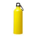 Gerecyclede RVS fles met karabijnhaak 750ml kleur geel tweede weergave voorkant