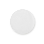 Ronde pin met glanzende afwerking en veiligheidsspeldsluiting kleur wit  negende weergave