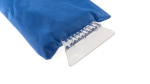 Ijskrabber met beschermende want van polyester kleur blauw derde weergave