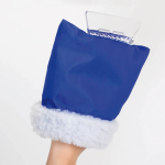 Ijskrabber met beschermende want van polyester kleur blauw vierde weergave