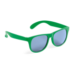 Zonnebril in diverse matte kleuren met zwarte transparante lenzen kleur groen  negende weergave
