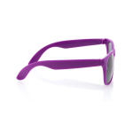 Zonnebril in diverse matte kleuren met zwarte transparante lenzen kleur fuchsia  negende weergave