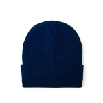 Gebreide muts met omgeslagen rand om te personaliseren kleur marineblauw  negende weergave