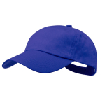 Pet van katoen met 5 panelen en klittenbandsluiting, in diverse kleuren kleur blauw  negende weergave