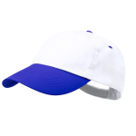 Pet van katoen met 5 panelen en klittenbandsluiting, in diverse kleuren kleur wit/blauw  negende weergave