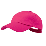 Pet van katoen met 5 panelen en klittenbandsluiting, in diverse kleuren kleur fuchsia  negende weergave