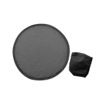 Opvouwbare polyester frisbee met bijpassend hoesje kleur zwart  negende weergave