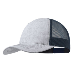 Pet van polyester met gekleurde meshstof aan de achterzijde kleur marineblauw  negende weergave