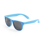 Zonnebril van tarwestro met zwarte UV400-beschermende glazen kleur blauw  negende weergave