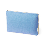 Gewatteerde laptophoes van GRS-gecertificeerd gerecycled katoen, 15” kleur blauw  negende weergave