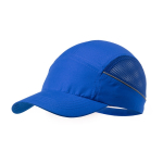 Sportpet van microvezel met mesh-zijkanten kleur blauw  negende weergave