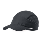 Sportpet van microvezel met mesh-zijkanten kleur grijs  negende weergave