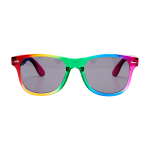Retro zonnebril met regenboogkleuren en UV400-bescherming kleur meerkleurig tweede weergave voorkant