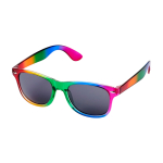 Retro zonnebril met regenboogkleuren en UV400-bescherming kleur meerkleurig