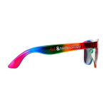 Retro zonnebril met regenboogkleuren en UV400-bescherming kleur meerkleurig weergave tampondruk