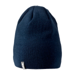 Elastische gebreide muts met ribbelstructuur en dubbele laag van Elevate Life kleur marineblauw tweede weergave voorkant