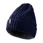 Gebreide muts met ribbelstructuur, elastisch en flexibel van Elevate Life kleur marineblauw