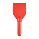Grote ijskrabber van gerecycled plastic met handvat kleur rood tweede weergave voorkant