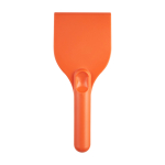 Grote ijskrabber van gerecycled plastic met handvat kleur oranje tweede weergave voorkant