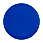 Ronde frisbee van gerecycled plastic met gespikkelde afwerking kleur blauw tweede weergave voorkant