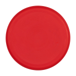 Ronde frisbee van gerecycled plastic met gespikkelde afwerking kleur rood tweede weergave voorkant
