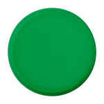 Ronde frisbee van gerecycled plastic met gespikkelde afwerking kleur groen tweede weergave voorkant