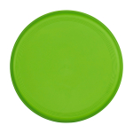 Ronde frisbee van gerecycled plastic met gespikkelde afwerking kleur limoen groen tweede weergave voorkant