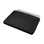 Laptoptas van gerecycled polyester met gevoerde binnenkant, 15,6” kleur zwart tweede weergave