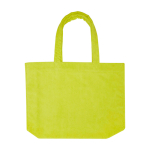 Strandtote met soft-touch afwerking en groot hoofdvak kleur limoen groen tweede weergave voorkant
